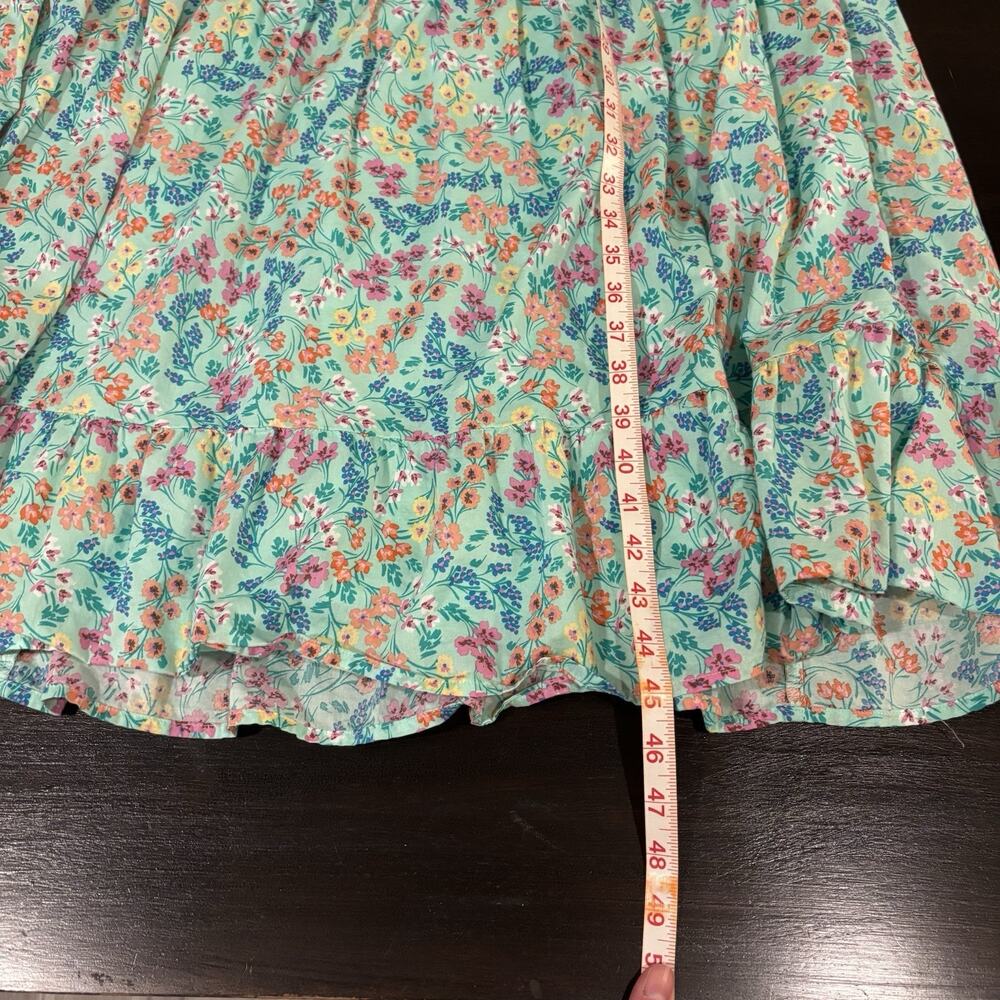 J.CREW Floral Tiered Ruffle V-Neck Sleeveless Midi Sundress 12 Cottagecore - Picture 7 of 8